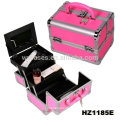 professional aluminum cosmetic case with 2trays and one mirror inside